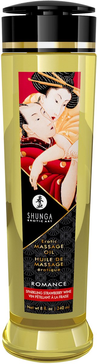 Shunga - Massageolie - Romance Sparkling Strawberry -240 ml