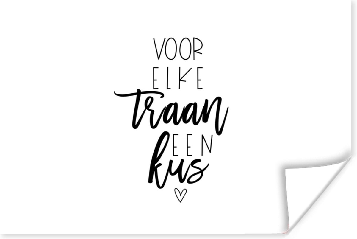 Poster Beterschap - Spreuken - Kus - 90x60 cm