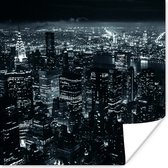 Poster Skyline - New York - Nacht - 30x30 cm