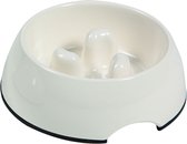Flamingo eetpot royal slow feeder wit rond - l | 22cm l x 22cm b x 7cm h - 700ml - ∅ 16cm