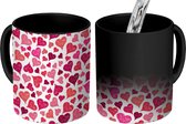 Magische Mok - Foto op Warmte Mokken - Koffiemok - Valentijn cadeautje voor hem - Love - Hart - Magic Mok - Beker - 350 ML - Theemok