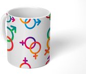 Mok - Koffiemok - Gender - Patroon - Liefde - Mokken - 350 ML - Beker - Koffiemokken - Theemok
