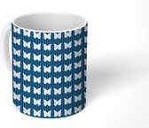 Mok - Koffiemok - Vlinders - Patronen - Insecten - Mokken - 350 ML - Beker - Koffiemokken - Theemok