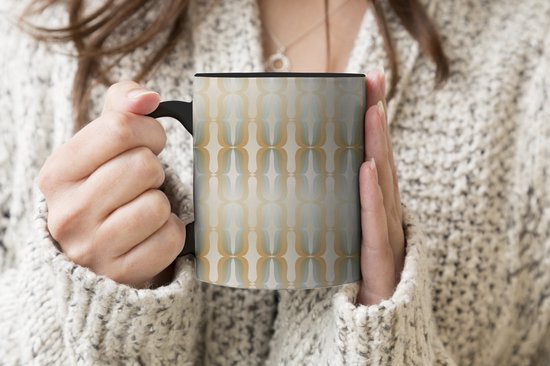 Magic Mug - Photo Heat Mugs - Coffee Mug - Vintage - Sixties - Patterns - Ornement - Magic Mug - Cup - 350 ML - Tea Mug - Sinterklaas decoration - Handout gifts for children - Shoe present Sinterklaas