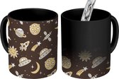 Magische Mok - Foto op Warmte Mokken - Koffiemok - Design - Sterren - Planeet - Magic Mok - Beker - 350 ML - Theemok