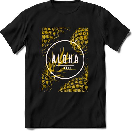 Aloha Hawaii | TSK Studio Zomer Kleding  T-Shirt | Geel | Heren / Dames | Perfect Strand Shirt Verjaardag Cadeau Maat 3XL