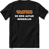 50 Jaar Goddelijk - Feest kado T-Shirt Heren / Dames - Wit / Oranje - Perfect Verjaardag Cadeau Shirt - grappige Spreuken, Zinnen en Teksten. Maat XL