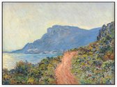 La Corniche bij Monaco, Claude Monet - Foto op Akoestisch paneel - 120 x 90 cm
