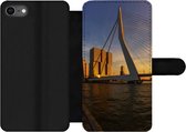 Bookcase Geschikt voor iPhone 8 telefoonhoesje - Rotterdam - Zonsondergang - Erasmus - Met vakjes - Wallet case met magneetsluiting