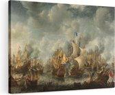 Artaza Tableau sur toile Bataille de Terheide - Jan Abrahamsz. Beerstraten - 120x80 - Groot - Art - Impression sur toile