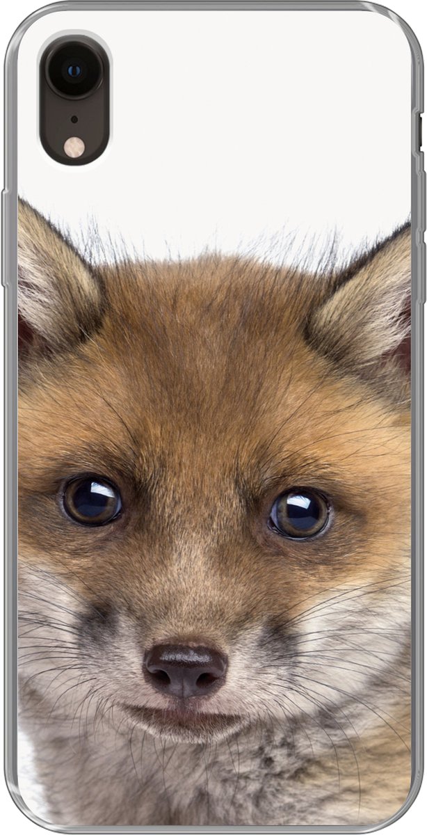 Telefoonhoesje Geschikt voor iPhone XR hoesje - Vosje - Dieren - Welp - Jongens - Meisjes - Kind - Siliconen Telefoonhoesje Telefoonhoesje