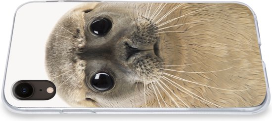 Coque pour iPhone XR - Garçons - Phoque - Grands yeux - Enfants - Garçons - Filles - Coque de téléphone en Siliconen