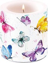 Ambiente Kaars klein Butterfly Collection Ø7,5xh8cm Paraffine