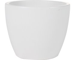 Ter Steege Bloempot - wit - glans - Scandinavisch - 15 x 12 cm - plantenpot