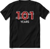 100 Years - Feest kado T-Shirt Heren / Dames - Rood / Grijs - Perfect Verjaardag Cadeau Shirt - grappige Spreuken, Zinnen en Teksten. Maat L