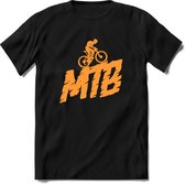MTB Rider | TSK Studio Mountainbike kleding Sport T-Shirt | Oranje | Heren / Dames | Perfect MTB Verjaardag Cadeau Shirt Maat 3XL