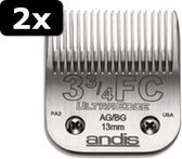 2x ANDIS SCHEERKOP MAAT 3 3/4 FC 13MM