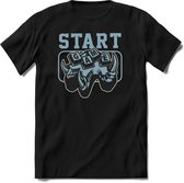 Start the game | Gaming kado T-Shirt heren - dames | Ijsblauw | Perfect game pc cadeau shirt | Grappige console spreuken - zinnen - teksten Maat XXL