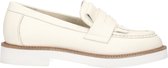 Manfield - Dames - Off white leren loafers - Maat 38