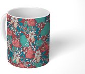 Mok - Koffiemok - Bloemen - Regenboog - Natuur - Patroon - Mokken - 350 ML - Beker - Koffiemokken - Theemok
