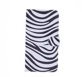 Geschikt voor Apple iPhone 12 mini Bookcase Zebra - portemonee hoesje - ZT Accessoires