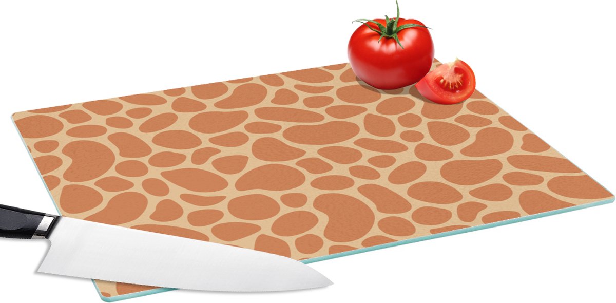 Glazen Snijplank - 39x28 - Giraffe - Afrika - Design - Snijplanken Glas