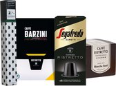 Koffiecups proefpakket Ristretto | 110 Cups, Barzini, Vascobelo, Segafredo & Blanche Dael koffie cups geschikt voor Nespresso apparaten