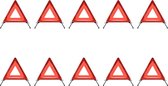 Gevarendriehoeken 10 st 56,5x36,5x44,5 cm rood