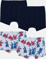 Gami Jongens boxershorts PJ Masks set van 4 92 Donker blauw/PJ Masks