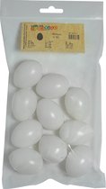 10x stuks hobby knutselen eieren van plastic 4,5 cm - Pasen decoraties - Zelf decoreren