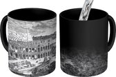 Magische Mok - Foto op Warmte Mok - tekening van het Colosseum in zwart-wit - 350 ML - Uitdeelcadeautjes