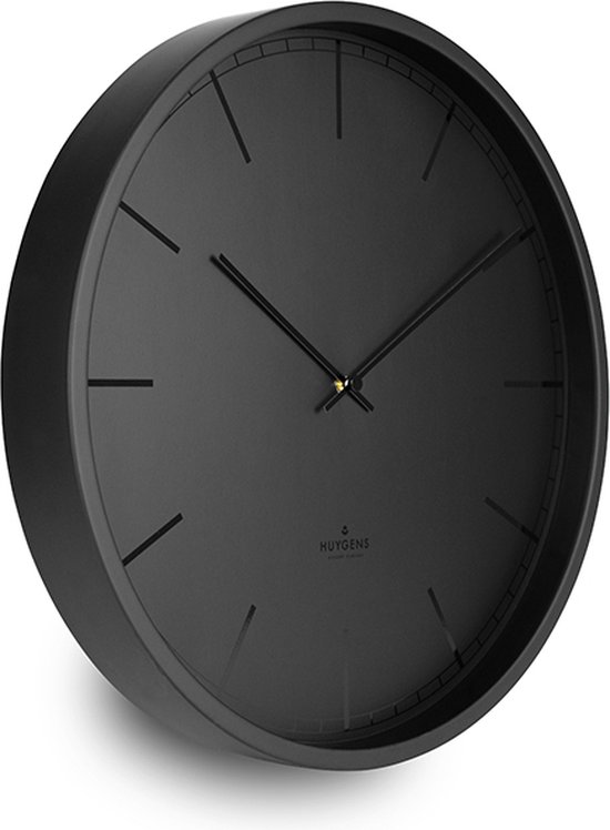 Huygens - Tone Index 45 cm - Zwart - Horloge murale - Silencieux -  Mouvement Quartz | bol.com