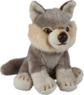 Pluche knuffel dieren Wolf 15 cm - Speelgoed wolven knuffelbeesten
