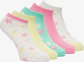 5 paar kinder sneakersokken met bloemetjes - Maat 23/26