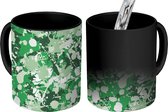 Magische Mok - Foto op Warmte Mokken - Koffiemok - Patronen - Groen - Camouflage - Magic Mok - Beker - 350 ML - Theemok