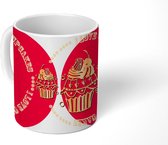 Mok - Koffiemok - Cupcake - Goud - Luxe - Design - Mokken - 350 ML - Beker - Koffiemokken - Theemok