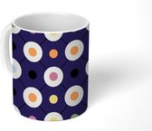 Mok - Koffiemok - Stippen - Patronen - Paars - Mokken - 350 ML - Beker - Koffiemokken - Theemok