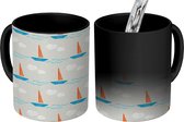 Magische Mok - Foto op Warmte Mokken - Koffiemok - Zeilboot - Patronen - Zee - Varen - Magic Mok - Beker - 350 ML - Theemok