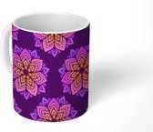Mok - Koffiemok - Bloemen - Mandala - Bohemian - Design - Mokken - 350 ML - Beker - Koffiemokken - Theemok