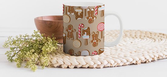 Tasse - Tasse à café - Noël - Biscuits - Snoep - Motifs - Tasses - 350 ML - Tasse - Tasses à café - Tasse à thé - Décoration Sinterklaas - Cadeaux pour enfants - Chaussures cadeaux Sinterklaas