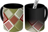 Magische Mok - Foto op Warmte Mokken - Patronen - Kerst - Blok - Magic Mok - Beker - 350 ML - Uitdeelcadeautjes