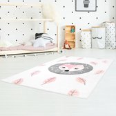 Kindertapijt Koho Bambi Roos Vloerkleed - 80x150- Kinderkamer - Babykamer - Baby - Kids - Jongens en Meisjes - Kinderen