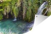 Tuinposters buiten Waterval in het Nationaal park Plitvicemeren in Kroatië - 90x60 cm - Tuindoek - Buitenposter