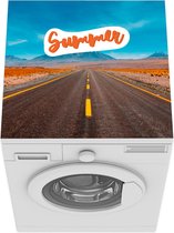 Wasmachine beschermer - Wasmachine mat - Roadtrip - Auto - Zomer - Quote - 60x60 cm - Droger beschermer