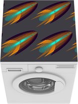 Wasmachine beschermer mat - Raket - Ruimtevaart - Space - Patronen - Breedte 60 cm x hoogte 60 cm