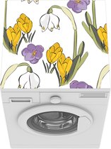 Wasmachine beschermer mat - Bloemen - Lente - Patroon - Breedte 60 cm x hoogte 60 cm