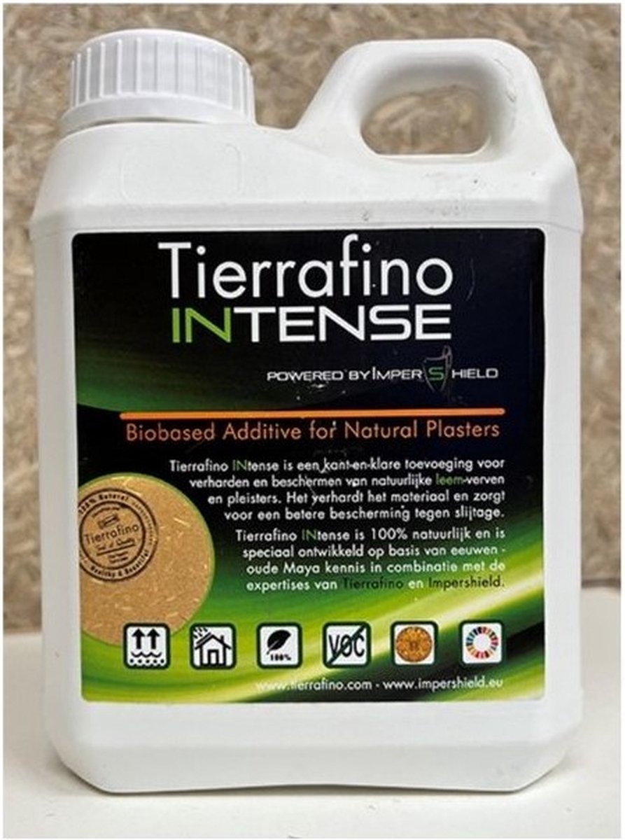 Tierrafino INTense - Verharder - Waterafstotend - Versterkt - 100% natuurlijk - Transparant - 20 Liter - Tierrafino