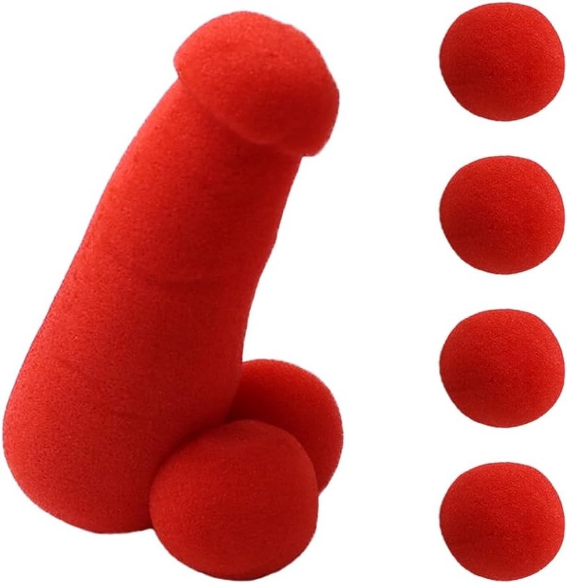 Set van 4 Rode Sponsballen voor Magische Tricks, Leuke Gadgets voor Straat- en Close-Up Magie, Perfect voor Illusionisten en Optredens