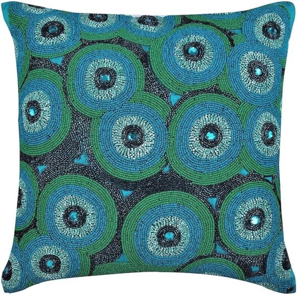 Decoratieve Kussenslopen 30x30 cm - Blauw, Cirkels & Stippen, Moderne Kussenhoezen voor Sofa