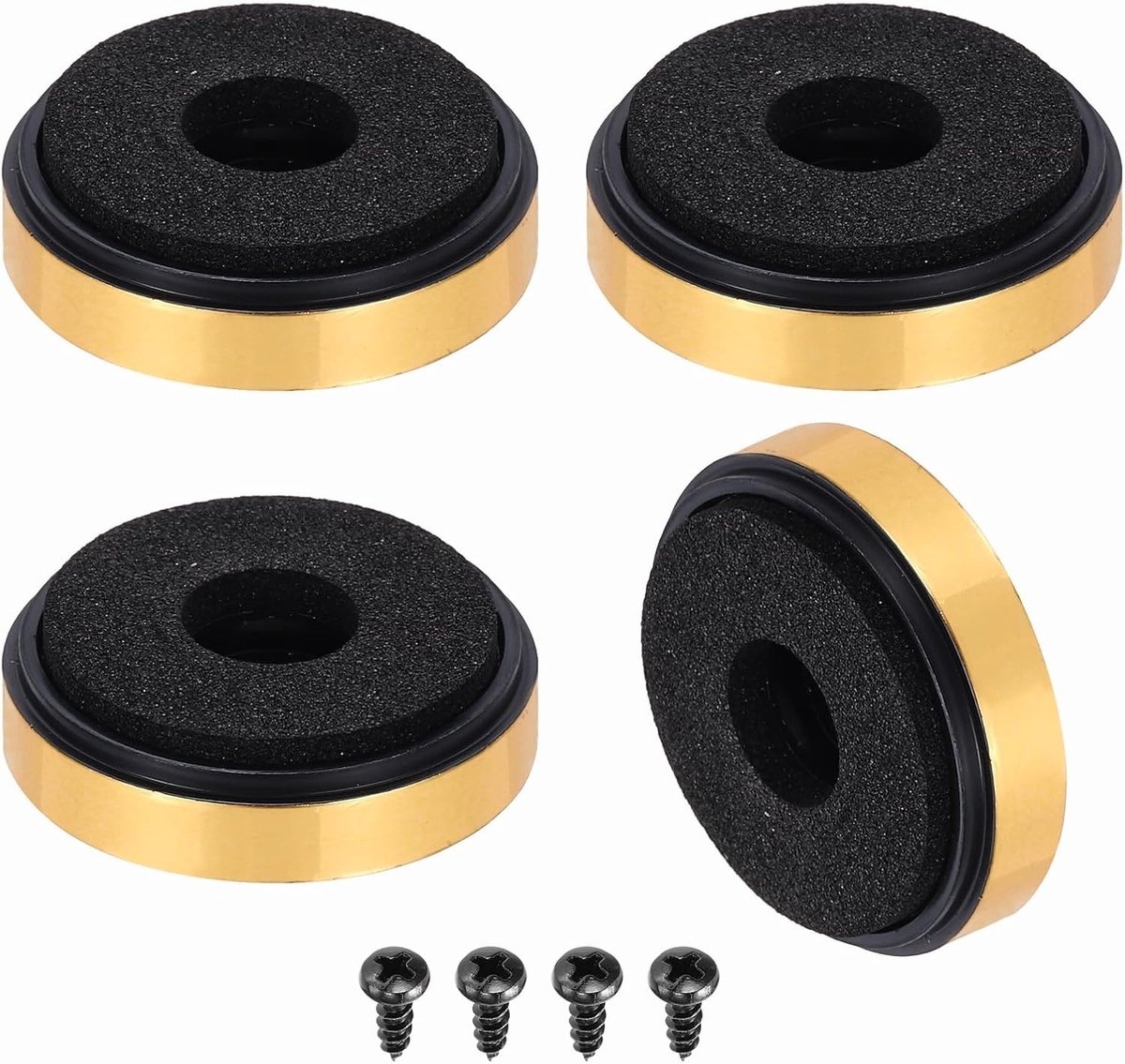 Speaker Isolation Feet 30mm x 8mm - Antivibratie Mat voor Audio Systemen en HiFi Apparatuur - Set van 4 voor Verbeterde Geluidskwaliteit en Stabiliteit